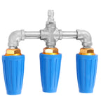 4-in-1 Turbo Nozzle 360° Rotating 4000 PSI 1/4" Quick Connect Pressure Washer Nozzle Richie's Triple Nozzle