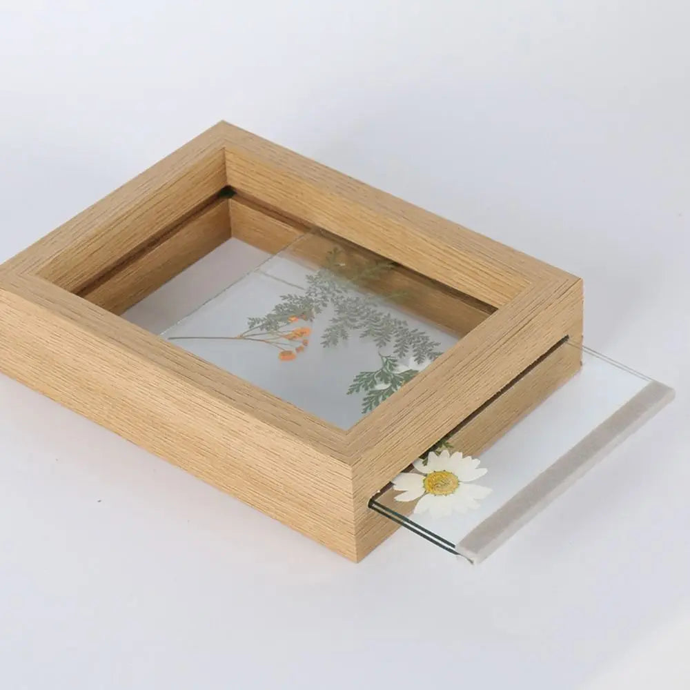 Wooden Glass Leaf Specimen Frame – Double-Sided Display Specimen Display Frame Richie's