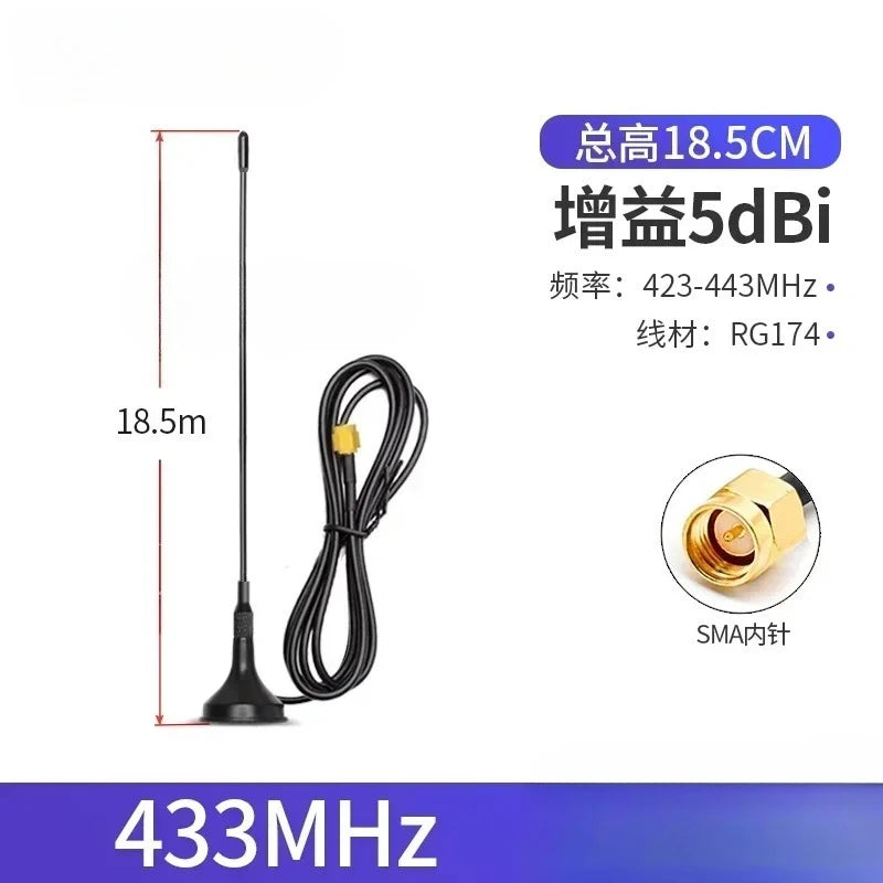 315–470MHz SMA Male LoRa Omnidirectional Antenna 12dBi High Gain LoRa Antenna Richie's 433MHZ 18.5CM 3M