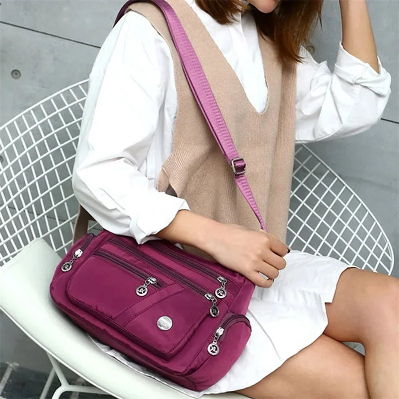 Women's Waterproof Nylon Crossbody Messenger Bag | Mini Travel Crossbody Messenger Bag Richie's