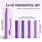 Push-Pull Triangle Gradient Pencil Eraser Set | 4 Cores Pencil Eraser Set Richie's