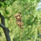 Resin Hanging Monkey Statue with Jute Rope | Garden Figurine Garden Figurine Richie's