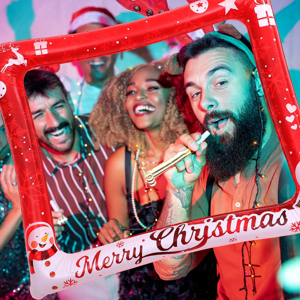 Inflatable Christmas Photo Frame Selfie Prop – PVC Party Decor Inflatable Party Prop Richie's Default Title