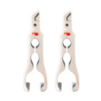 2-Pack Silicone Plate Gripper Clips – Heat-Safe Dish Tong Clamps Kitchen Gripper Clips Richie's White