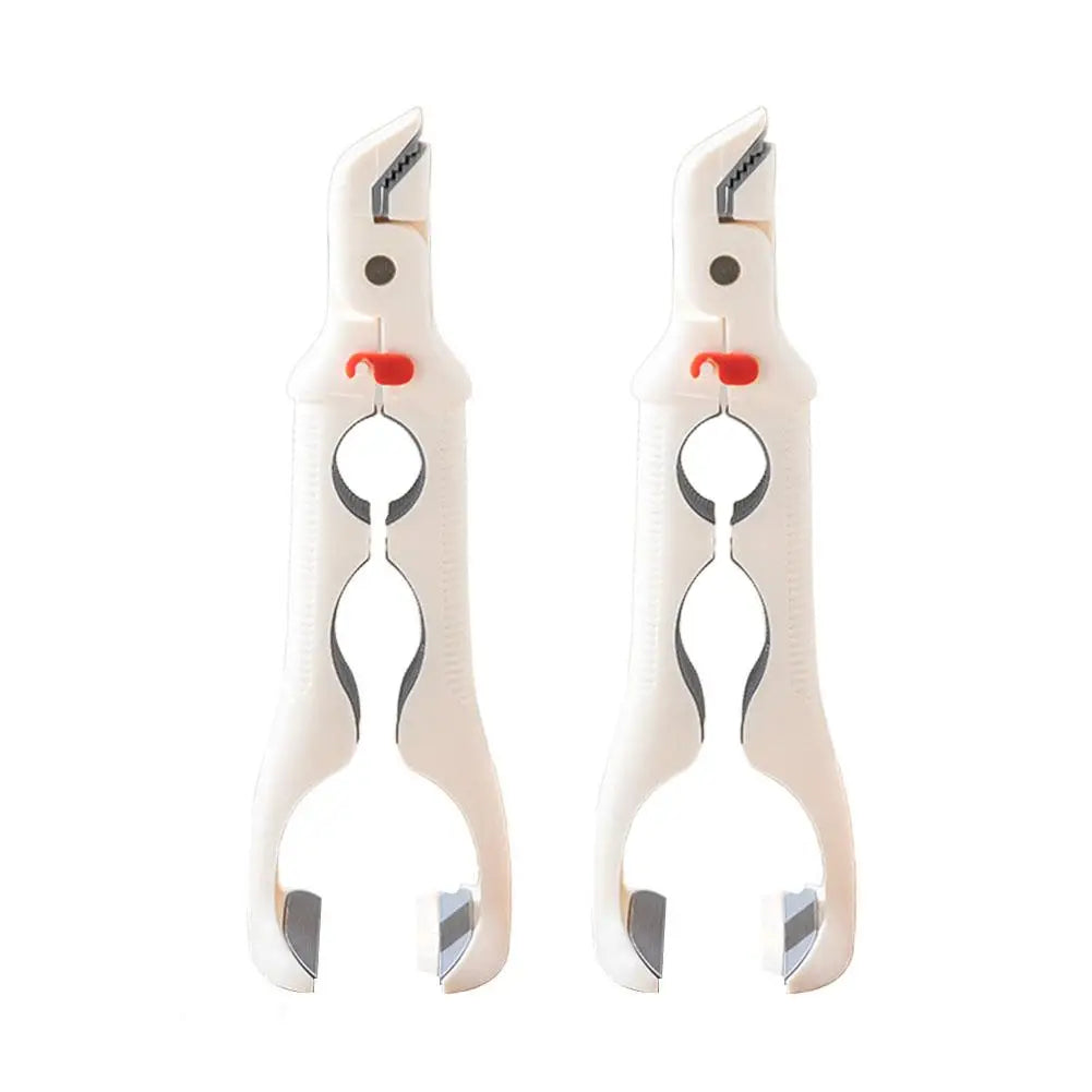 2-Pack Silicone Plate Gripper Clips – Heat-Safe Dish Tong Clamps Kitchen Gripper Clips Richie's White