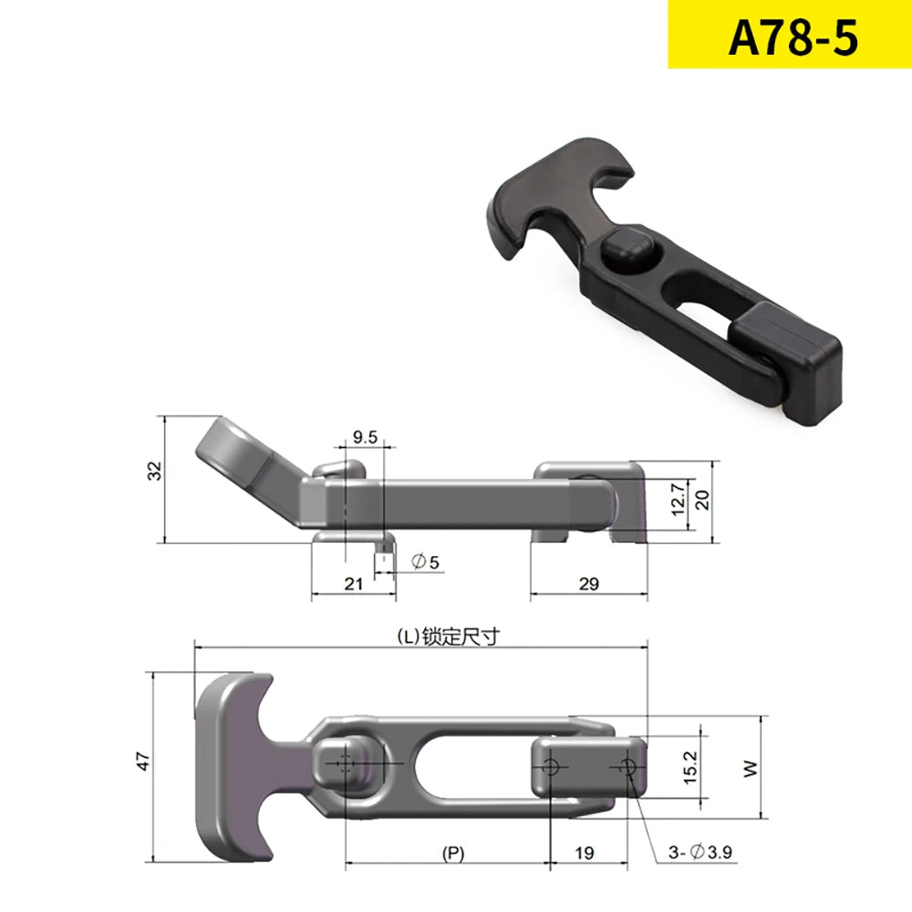 Flexible T-Handle Rubber Draw Latch – Cooler, Boat & Tool Box Rubber Draw Latch Richie's A78-5
