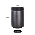 Stainless Steel Vacuum Sealed Coffee Canister 400–1200ml Vacuum Coffee Canister Richie's Black 1200ML