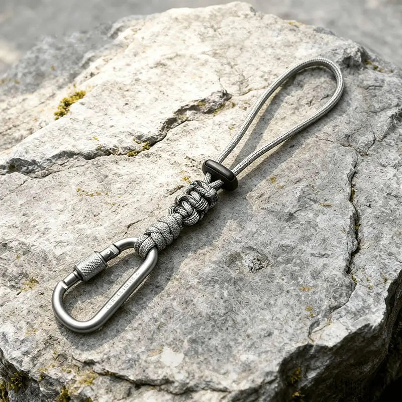 Woven Cord Water Bottle Hanger Clip for Hiking & Camping Bottle Hanger Clip Richie's Gun black