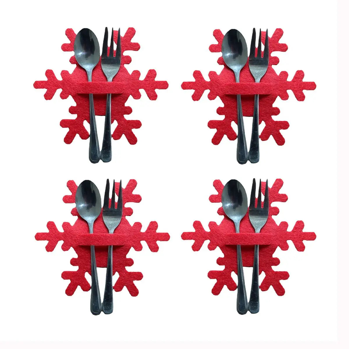 Christmas Cutlery Holder Bags | Festive Non-Woven Fabric 4 Pcs Cutlery Holder Bags Richie's 13