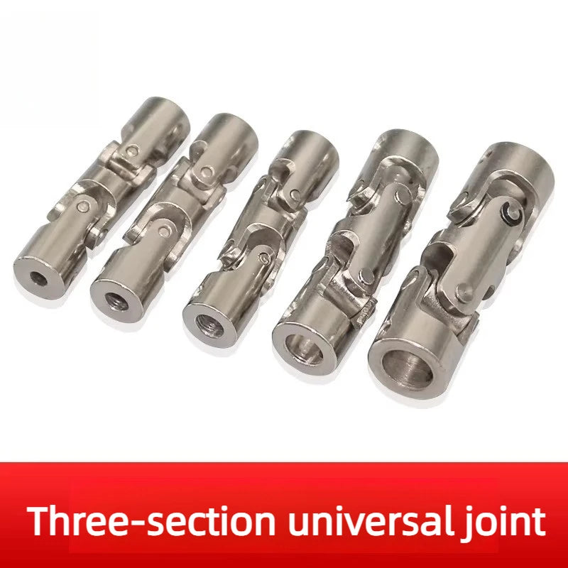 Metal Three-Section Universal Joint Coupling M3/M4 Motor Connector Universal Joint Coupling Richie's 8-8 M4 screws