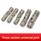 Metal Three-Section Universal Joint Coupling M3/M4 Motor Connector Universal Joint Coupling Richie's 8-8 M4 screws