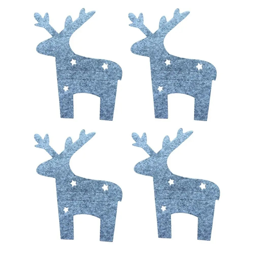 Christmas Cutlery Holder Bags | Festive Non-Woven Fabric 4 Pcs