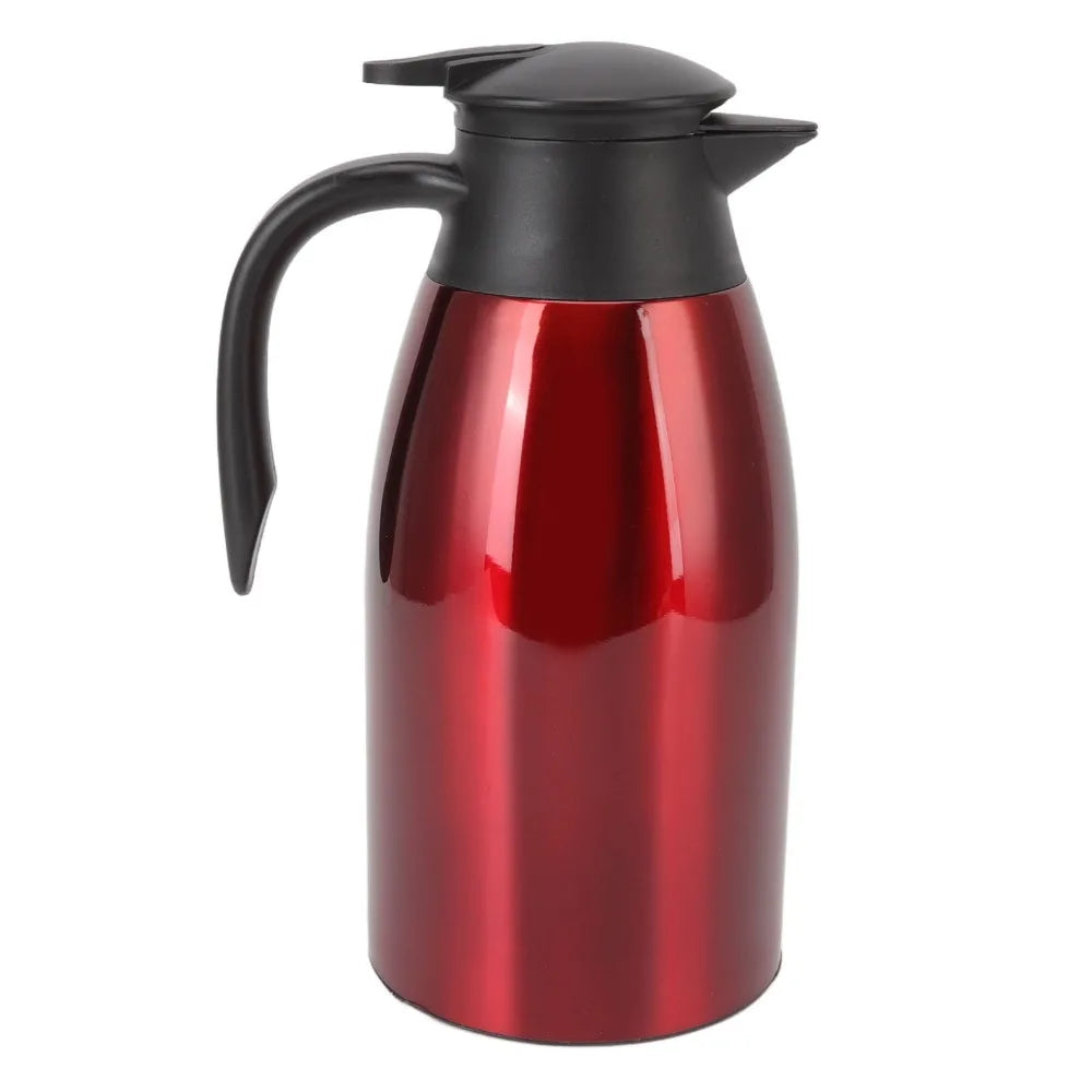 2L Stainless Steel Vacuum Insulated Coffee & Tea Pot Vacuum Insulated Carafe Richie's Red