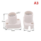 E12 E14 E17 Mini Screw Lamp Base Bulb Socket Holder Adapter Lamp Socket Adapter Richie's A3 No plug