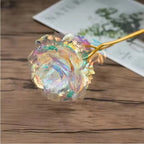 6 Pcs Gold Leaf Eternal Artificial Crystal Roses – Bouquet Gift Artificial Flowers Richie's