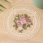 Embroidery Lace Coasters Set of 5 – Fabric Table Mats Fabric Coasters Set Richie's 3 L