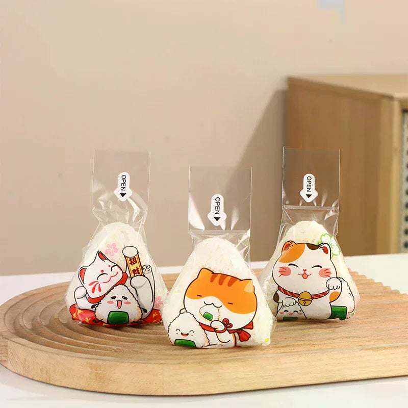 50/100 Pcs Japanese Onigiri Triangle Rice Ball Bags Food Packaging Bags Richie's