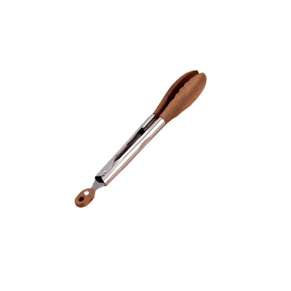 Non-Stick BBQ Grilling Tongs – Stainless Steel & Walnut Wood BBQ Grilling Tongs Richie's 29cm