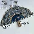 Handmade Natural Seaweed Straw Fan – Boho Semicircular Woven Fan Woven Decorative Fan Richie's E