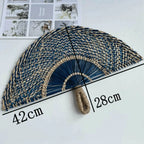 Handmade Natural Seaweed Straw Fan – Boho Semicircular Woven Fan Woven Decorative Fan Richie's E