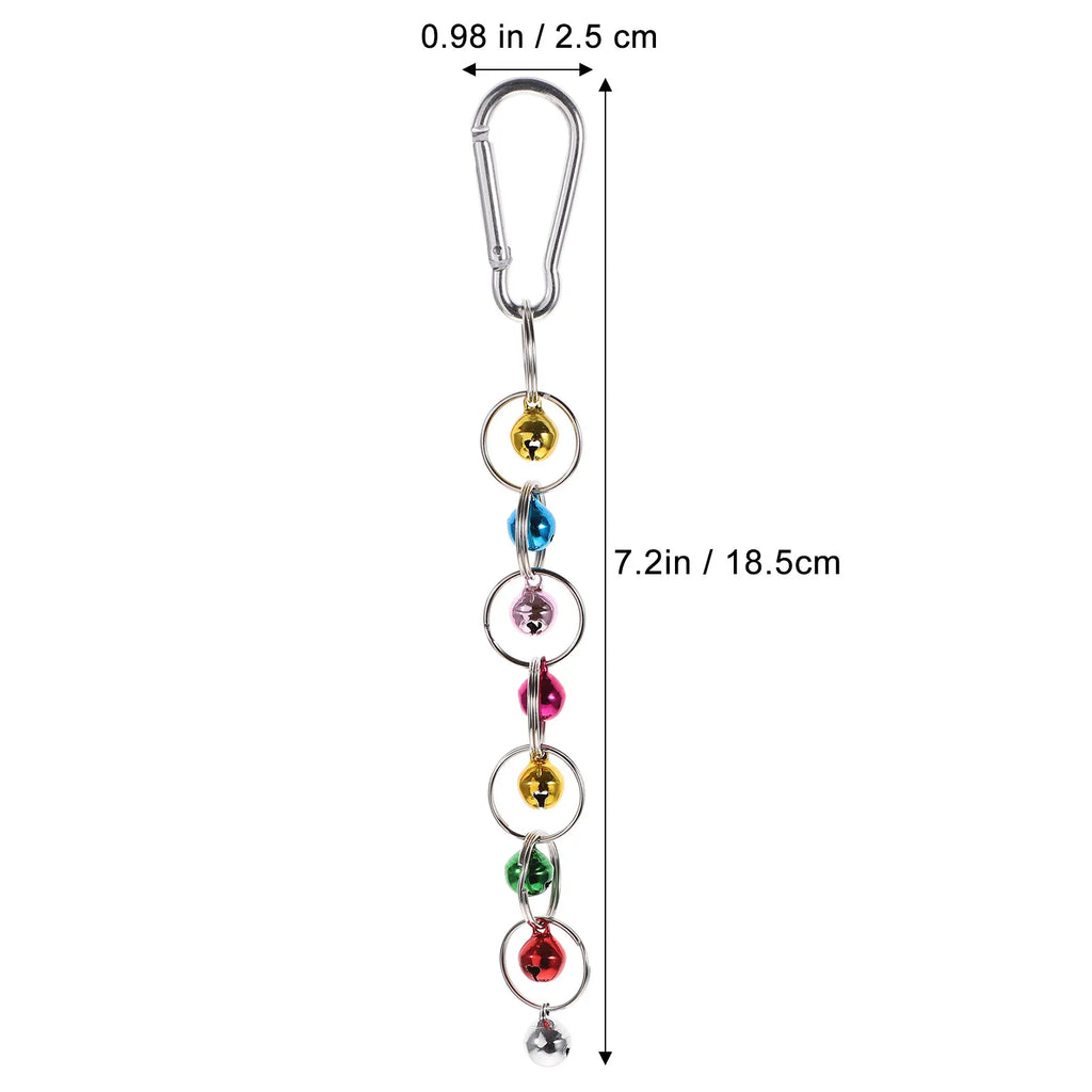 Colorful Parrot Swing with Bell & Anti-Skid Metal Ring Bird Swing Toy Richie's