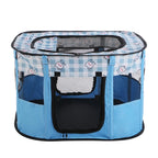 Foldable Cat House Villa – Breathable Mesh & Roller Shutter Door Foldable Pet Tent Richie's Blue