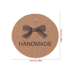 100pcs Round Kraft Paper Gift Tags with String | Brown Hang Labels Kraft Paper Tags Richie's