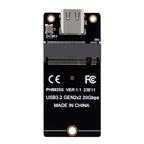 M.2 NVMe to USB-C Adapter ASM2364 USB 3.2 Gen2x2 – 2000MB/s SSD Adapter Board Richie's SSD Adapter