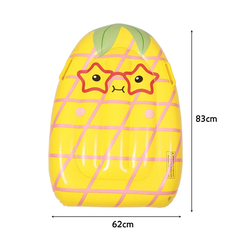 Kids Inflatable Floating Surfboard Pool Lounger | VAKIND Kids Pool Float Richie's Pineapple 83x62cm