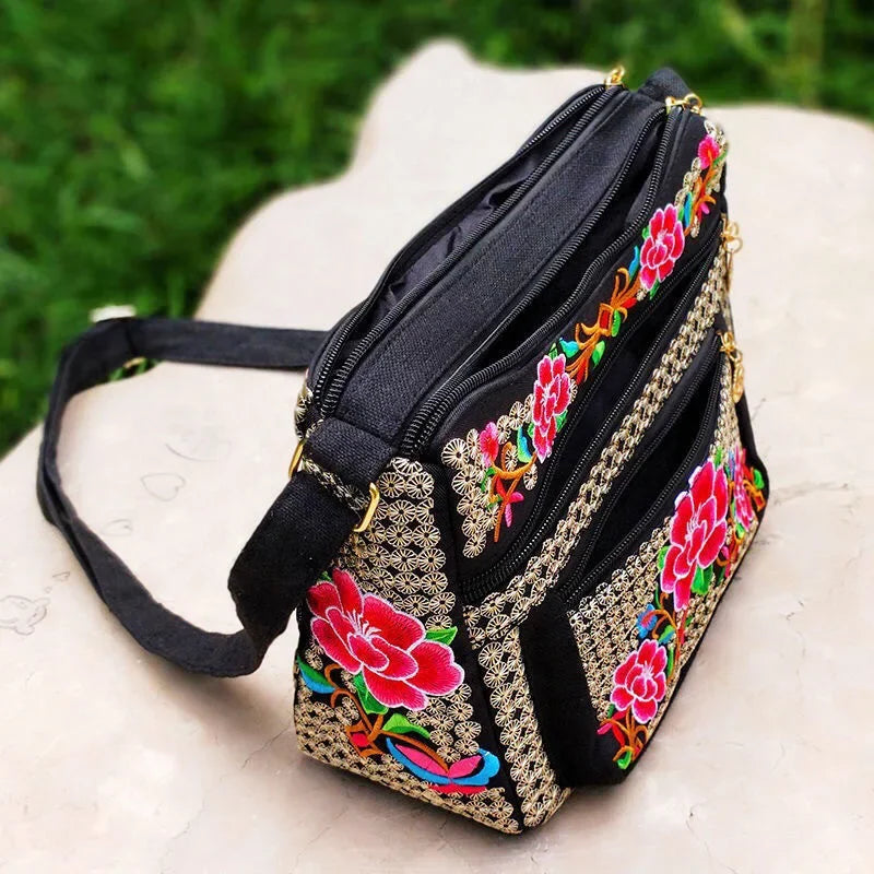 Yunnan Ethnic Embroidered Crossbody Shoulder Bag for Women Embroidered Crossbody Bag Richie's