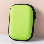 Portable EVA Travel Cable & Earphone Organizer Zipper Case Travel Cable Organizer Richie's green