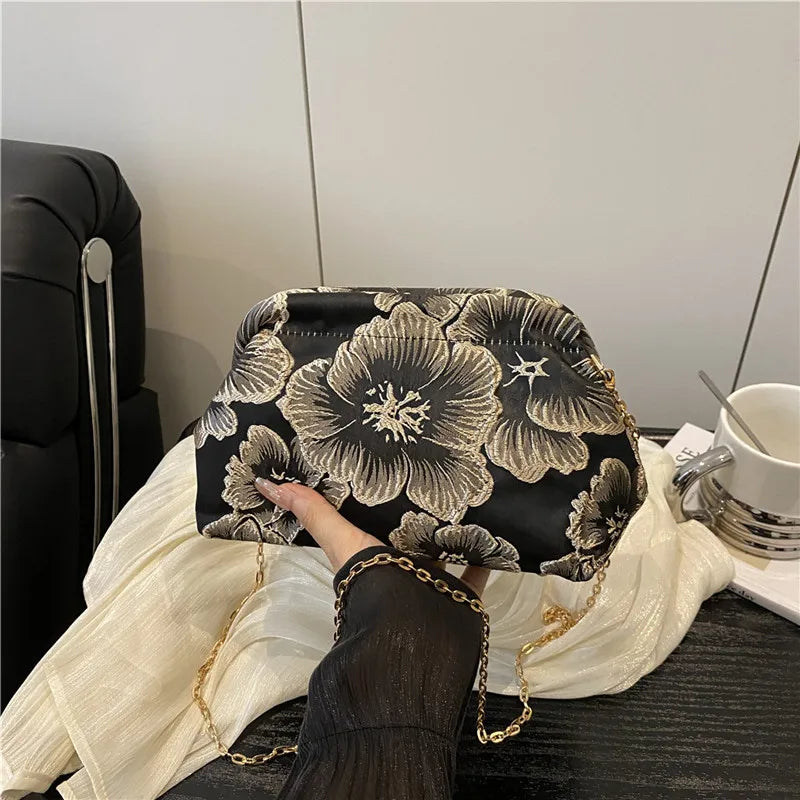 Retro Chinese Cheongsam Shoulder Bag | Chain Wristlet Women Shoulder Bag Richie's