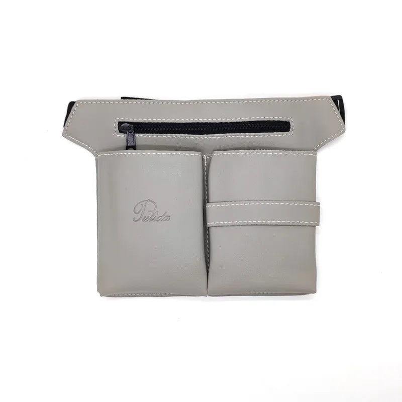 Leather Scissor Pouch Barber Waist Bag | Salon Tool Holder Scissor Waist Bag Richie's Only Bag-Grey