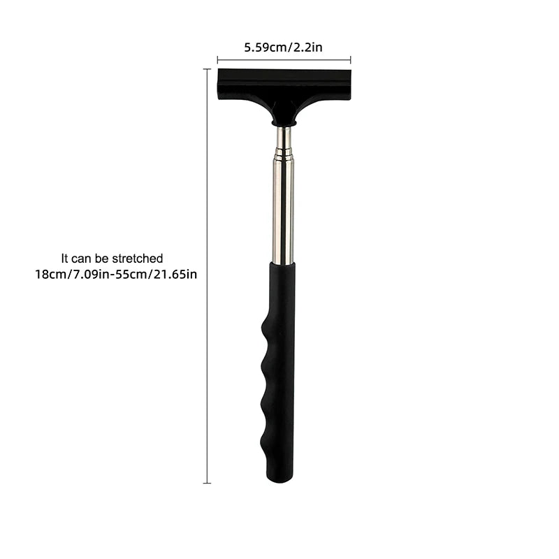 Car Rearview Mirror Wiper Telescopic Squeegee Auto Glass Auto Glass Squeegee Richie's Black