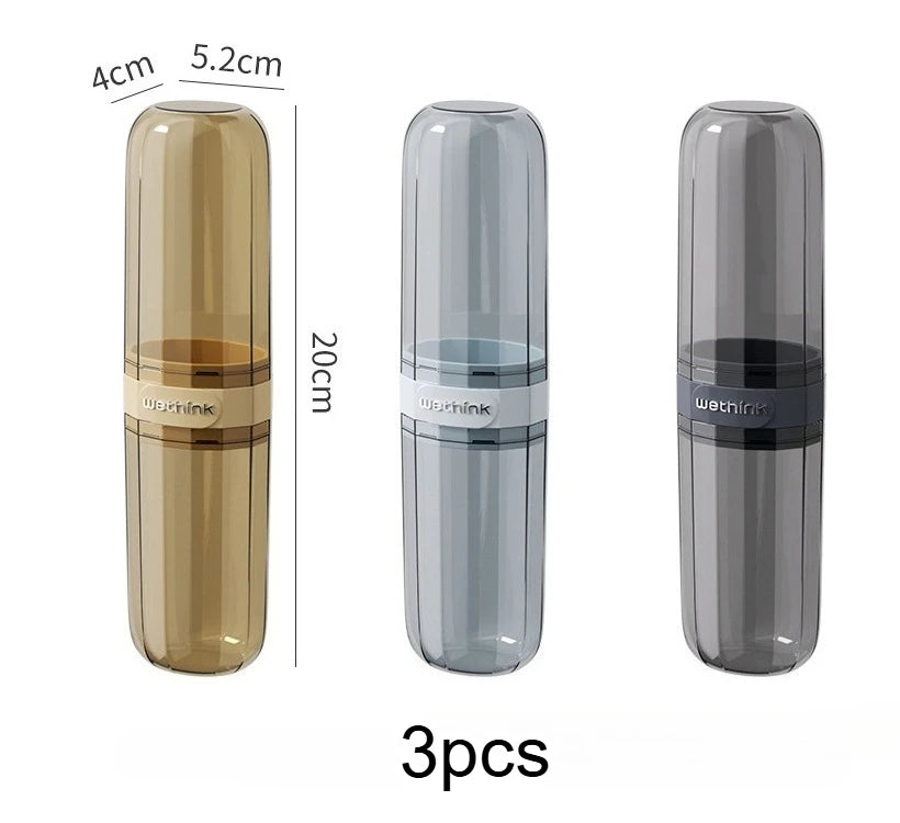 Portable Toothbrush Travel Kit – Mouthwash Cup & Storage Case Oral Care Travel Kit Richie's 3pcs