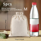Natural Canvas Drawstring Bags 5/10pcs – Cotton Linen Storage Canvas Storage Bags Richie's 5pcs