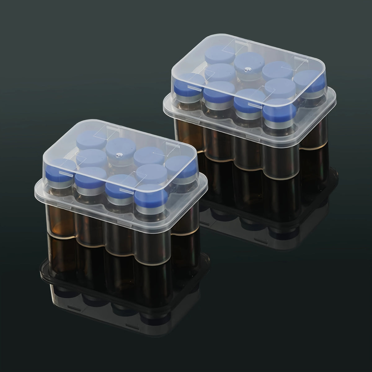 2-Pack Clear 3ml Vial Storage Case for Fridge – 20 Slots Vial Storage Case Richie's
