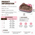 Leopard Print Cat Dog Sofa Bed – Soft Washable Pet Cushion Pet Sofa Bed Richie's