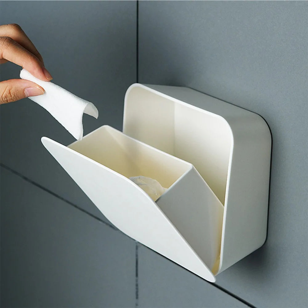 Wall-Mounted Q-Tip Dispenser Box No Drill ABS Bathroom Storage Bathroom Storage Box Richie's