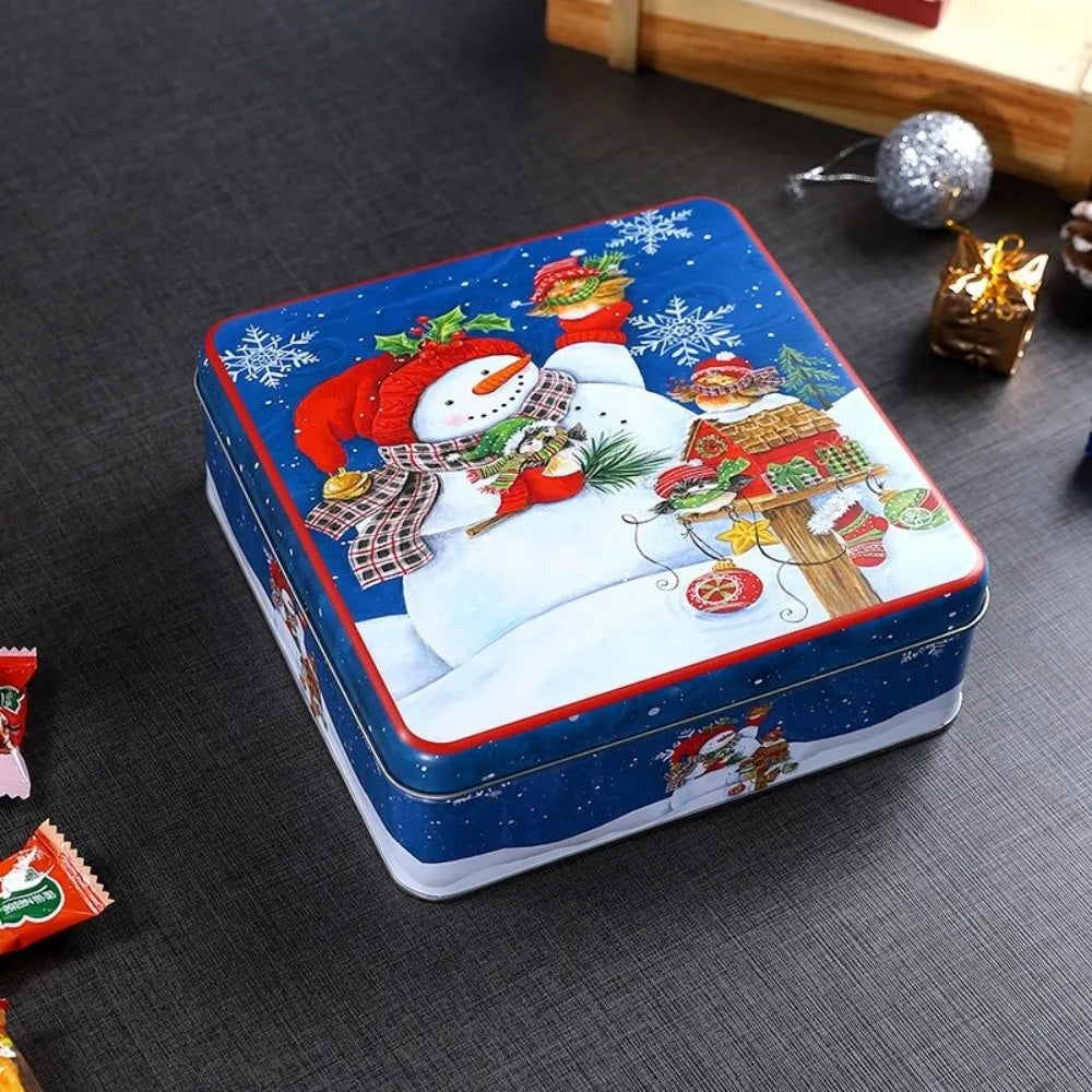 Cartoon Christmas Tinplate Candy Gift Box – Square Xmas Tin Christmas Tin Box Richie's 06
