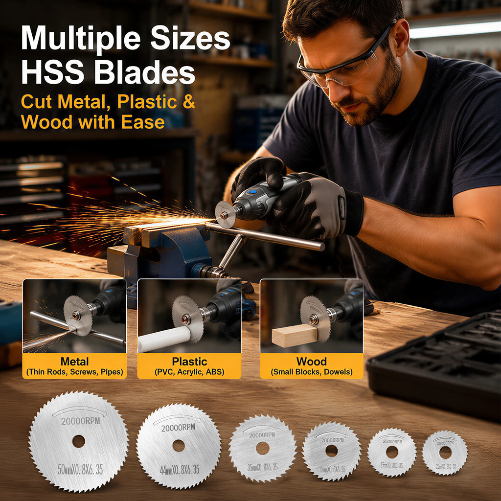 Rotary Tool Accessories Set – HSS Blades, Diamond Wheels & Burrs Rotary Tool Accessory Set Richie's