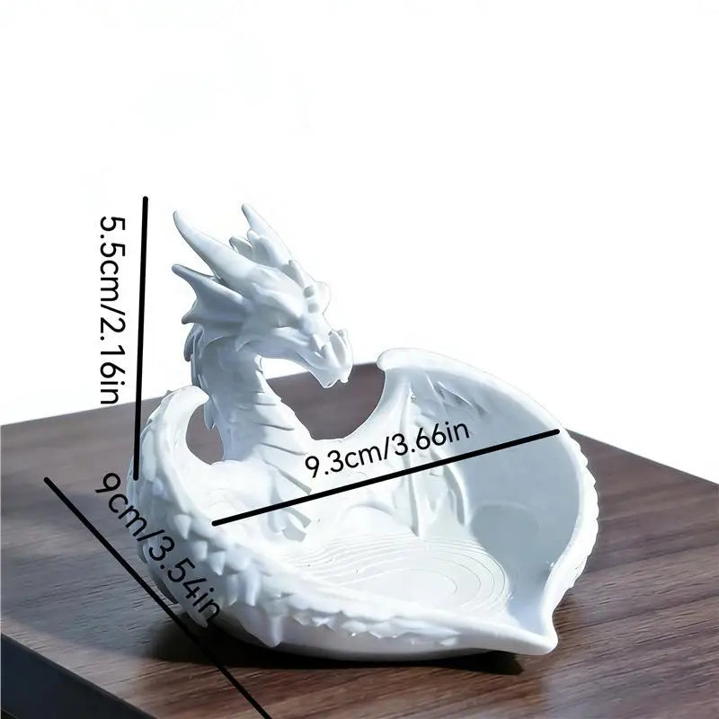 3D Printed Dragon Jewelry Tray | Minimalist Desk Key Organizer Decorative Storage Tray Richie's