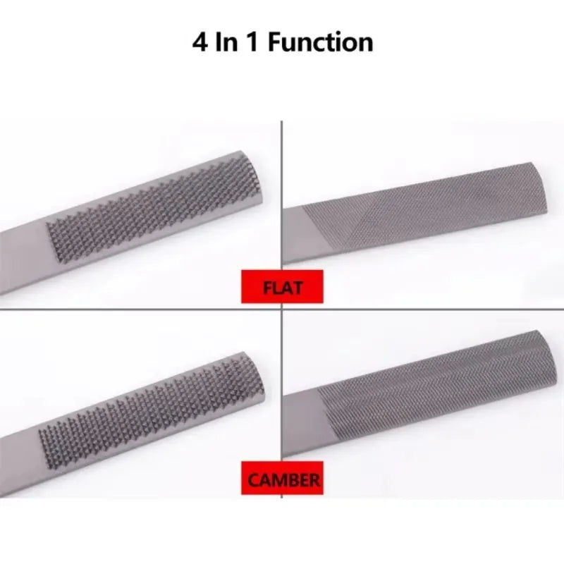 4-in-1 Double-Sided Wood Carving Rasp File 8" HRC60 Steel Wood Carving Rasp Richie's