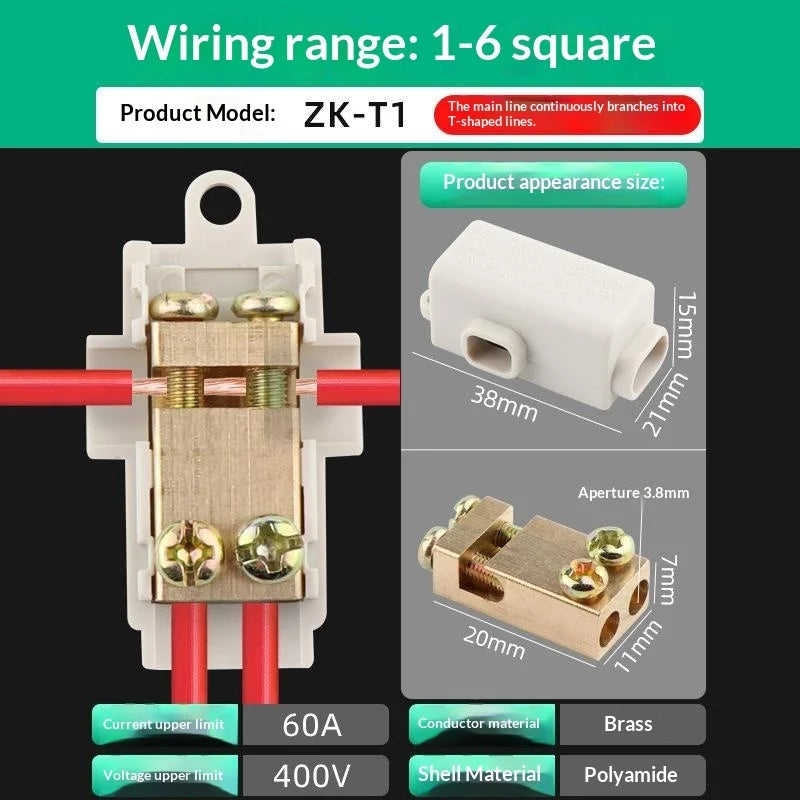 Wire Connector Junction Box Quick Splice Brass Terminal Block Electrical Terminal Block Richie's A5