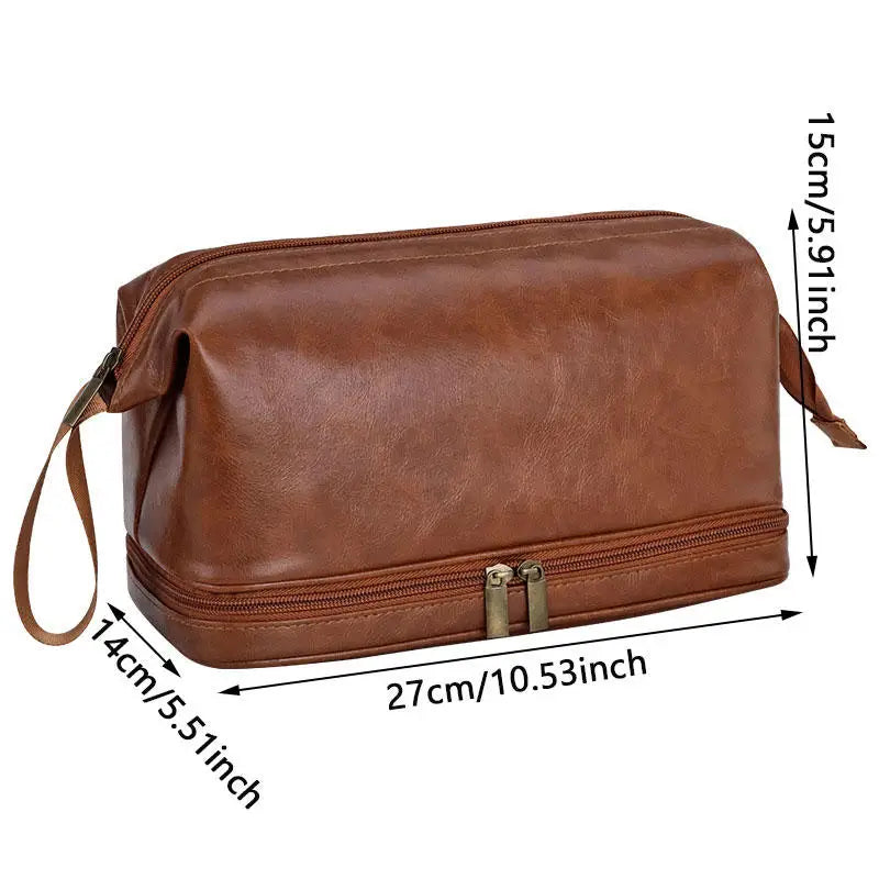 Leather Hanging Dopp Kit Toiletry Bag for Men & Women Hanging Toiletry Bag Richie's