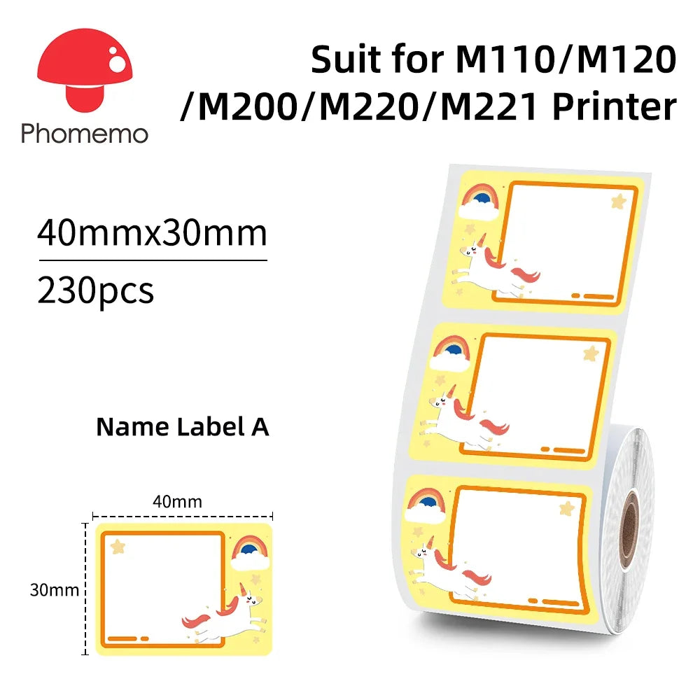 Waterproof Thermal Labels 40x30mm for Phomemo M110 M200 Printers Thermal Label Roll Richie's XP4030-230A
