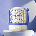 Round Portable Pill Organizer – Multi-Compartment Silicone Box Pill Organizer Richie's Blue