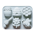 Bee Theme Silicone Baking Mold – 6 Cavity Non-Stick Chocolate Silicone Baking Mold Richie's Blue