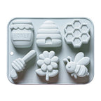 Bee Theme Silicone Baking Mold – 6 Cavity Non-Stick Chocolate Silicone Baking Mold Richie's Blue