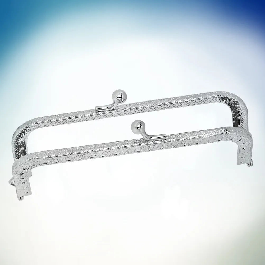 15cm Silver Embossed Metal Purse Frame – DIY Kiss Lock Clasp Purse Frame Clasp Richie's